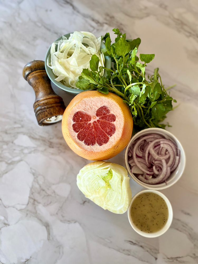 Pamela Morgan - Winter salad of grapefruit, fennel, watercress