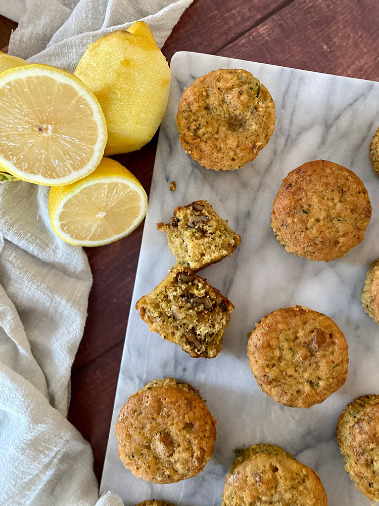 Pamela Morgan Zucchini-Walnut Muffins with a Twist of Lemon
