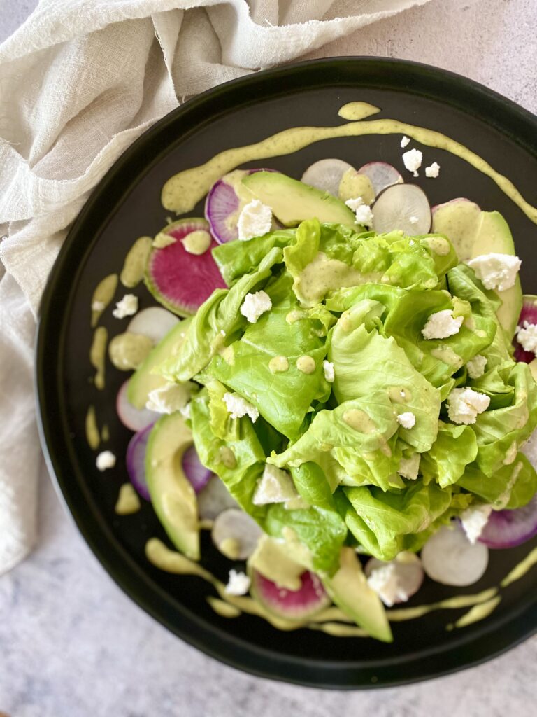 Springtime Butter Lettuce Salad with Radishes, Avocado, and a Honey Tarragon Vinaigrette, Pamela Morgan 3